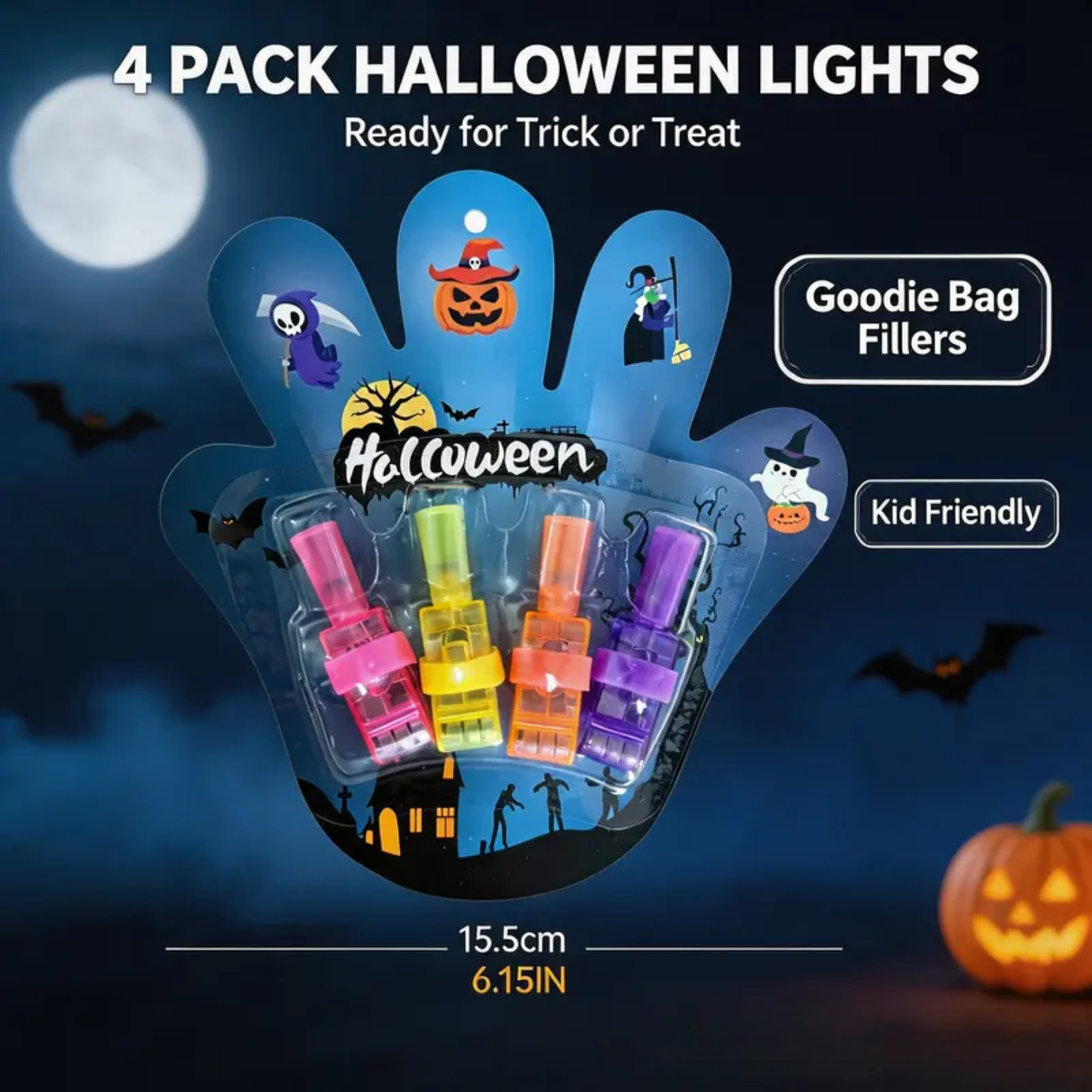 Halloween LED Finger Projection Lights