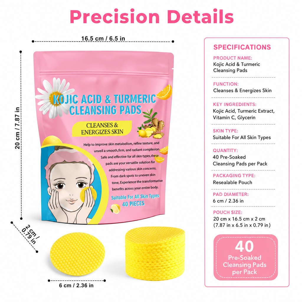 Turmeric & Kojic Acid Cleansing Pads PRO