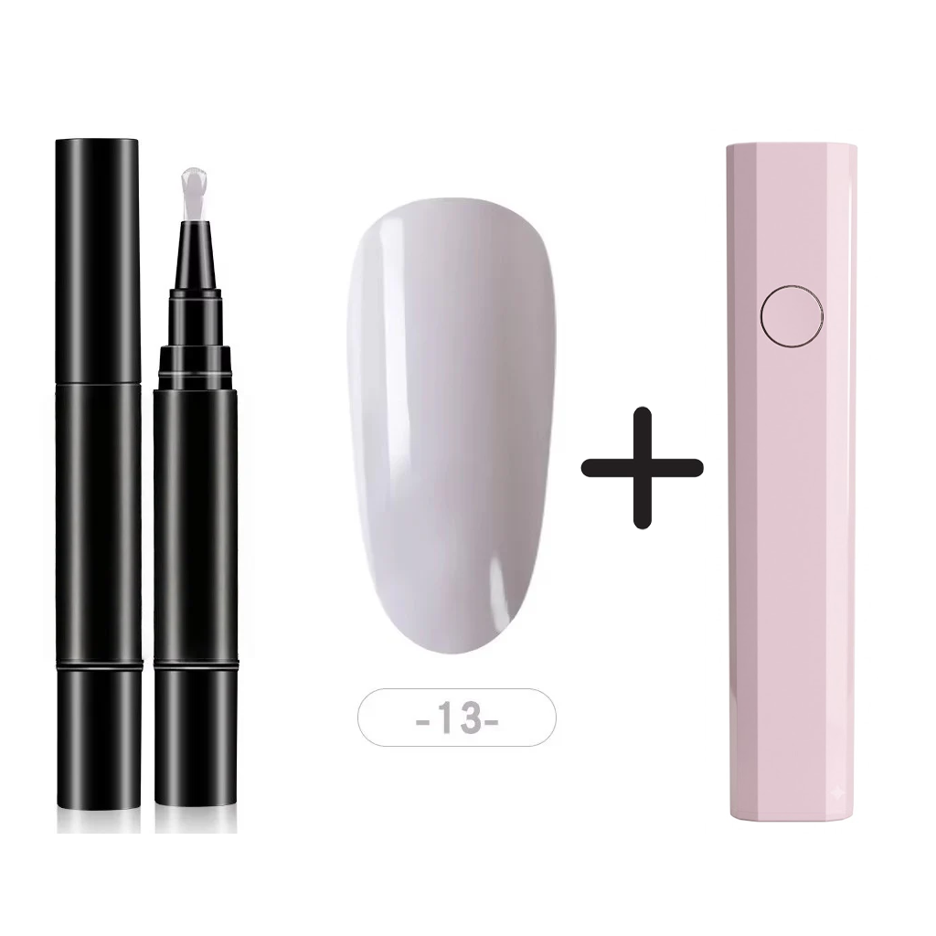 One Step Nail Gel Pen🎨Free handheld mini UV nail lamp