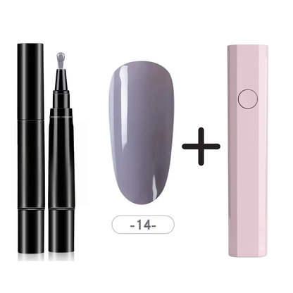 One Step Nail Gel Pen🎨Free handheld mini UV nail lamp