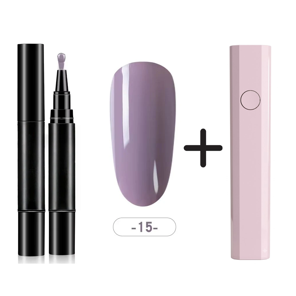 One Step Nail Gel Pen🎨Free handheld mini UV nail lamp