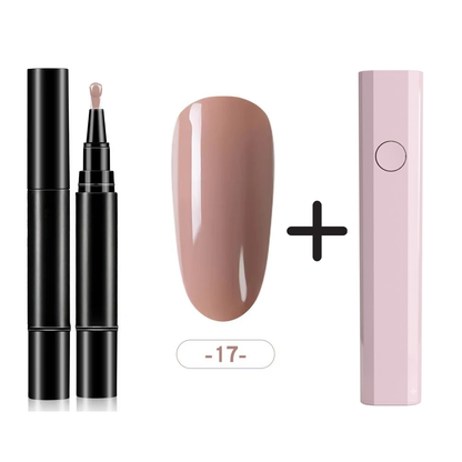 One Step Nail Gel Pen🎨Free handheld mini UV nail lamp