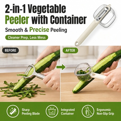 2-in-1 Vegetable Peeler with Container