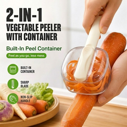 2-in-1 Vegetable Peeler with Container