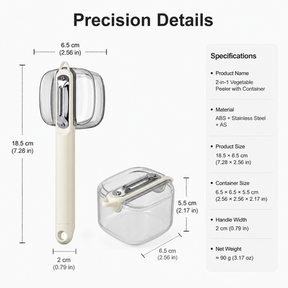 2-in-1 Vegetable Peeler with Container