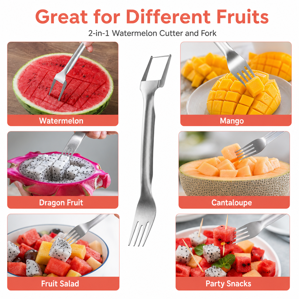 2-in-1 Watermelon Cutter and Fork