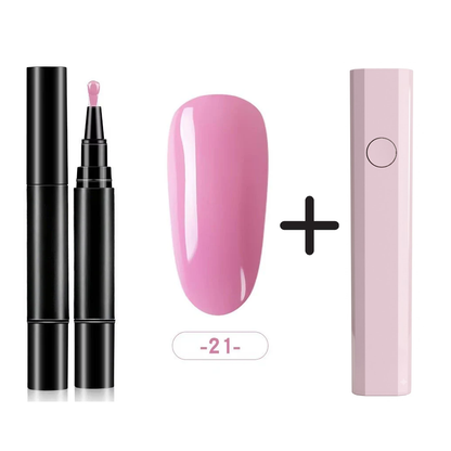 One Step Nail Gel Pen🎨Free handheld mini UV nail lamp