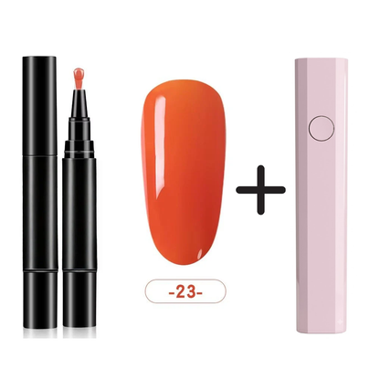 One Step Nail Gel Pen🎨Free handheld mini UV nail lamp