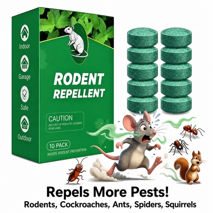 Rodent Repellent − 100% Natural (for Indoor Outdoor Use, Garden & Home, Family & Pet Safe)