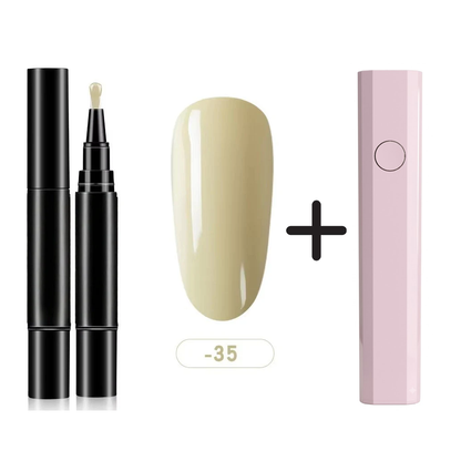 One Step Nail Gel Pen🎨Free handheld mini UV nail lamp