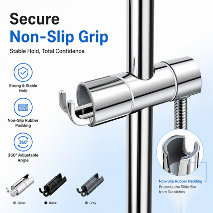 Adjustable Shower Head Holder for Slide Bar