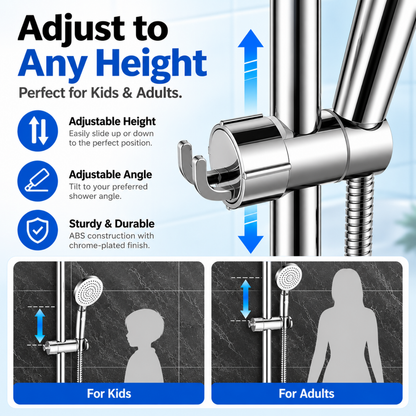 Adjustable Shower Head Holder for Slide Bar