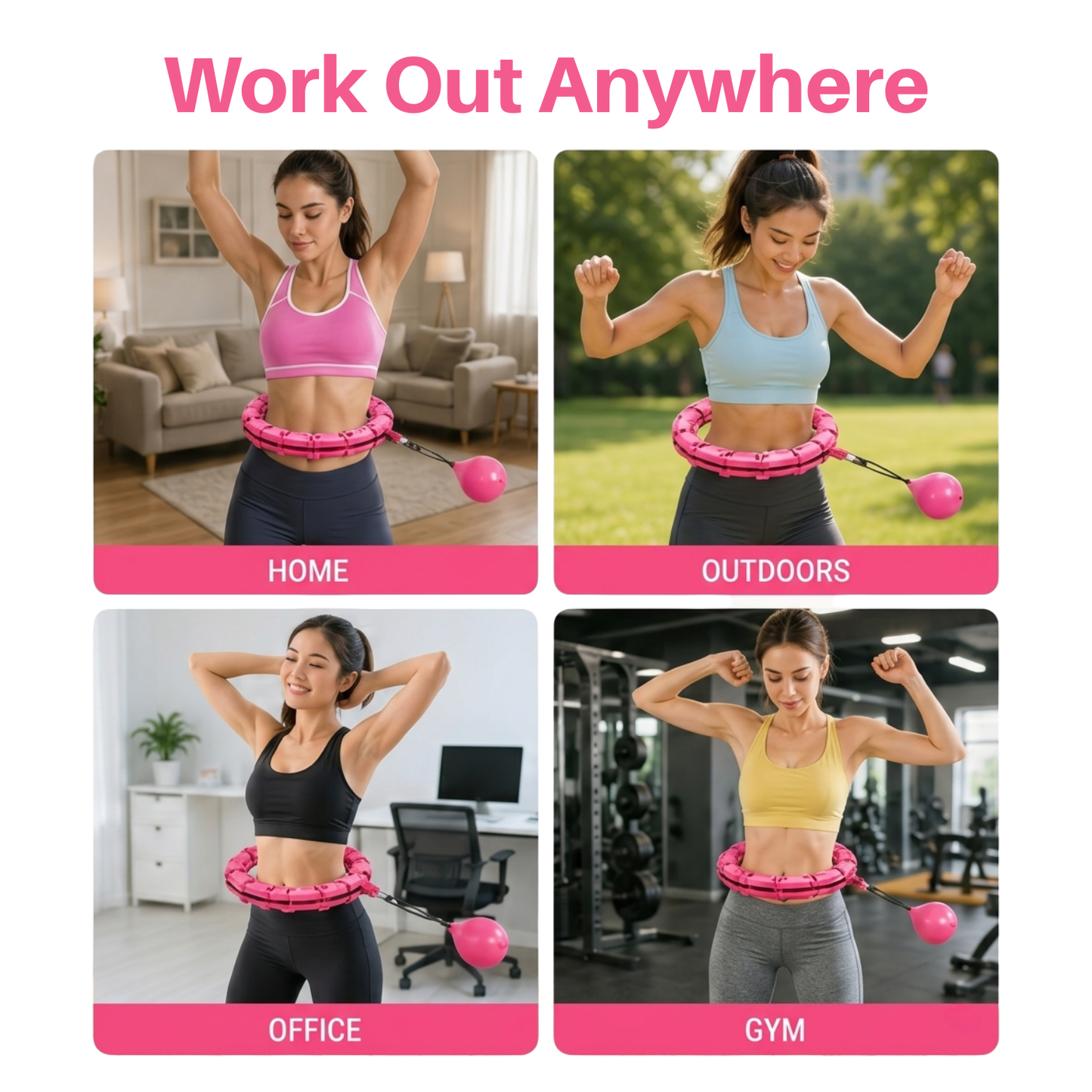 Adjustable Weighted Fitness Hoop