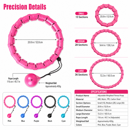 Adjustable Weighted Fitness Hoop