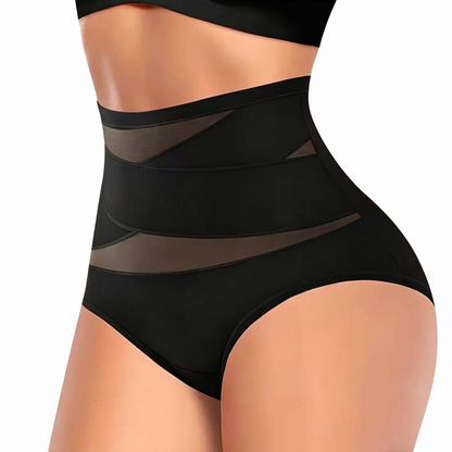 Plus-Size High-Waist Cross Tummy Control Panties