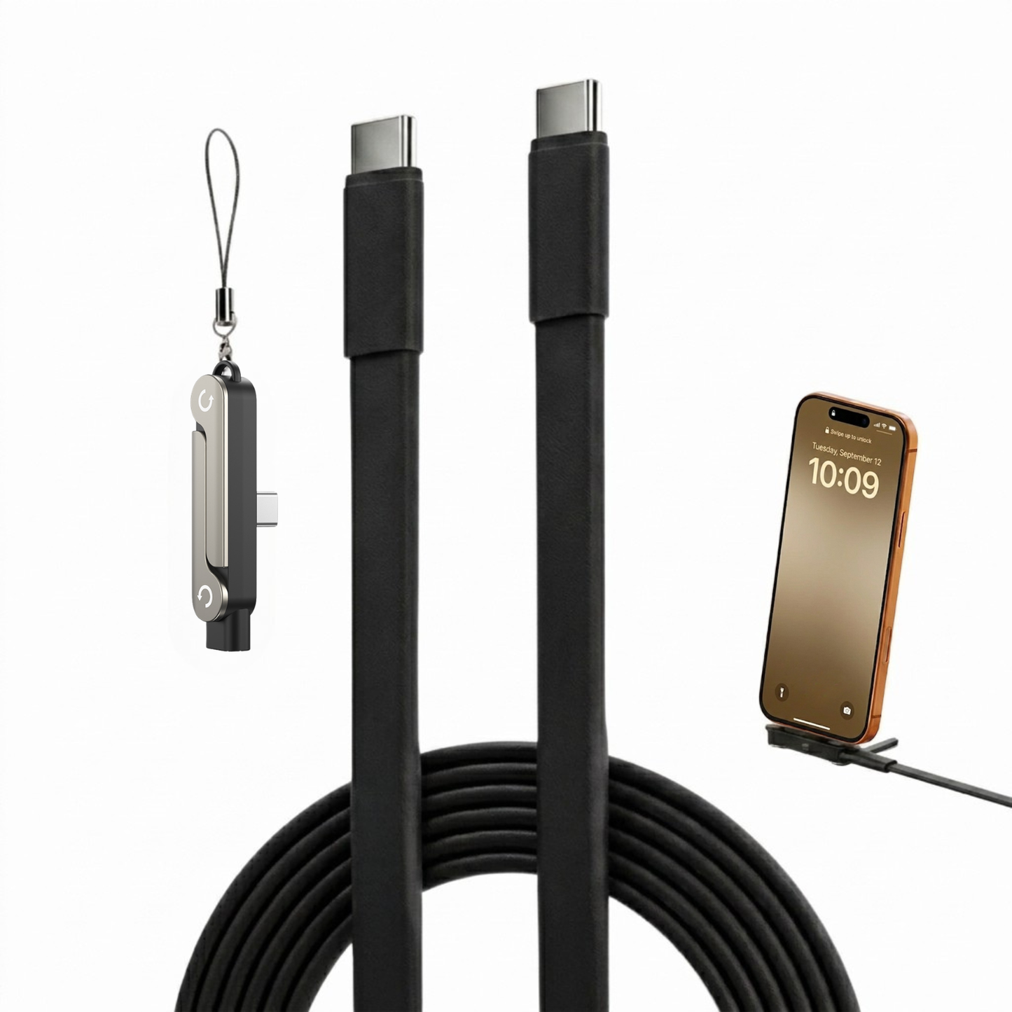 2-in-1 Folding USB-C Charging Cable & Phone Stand