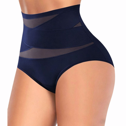 Plus-Size High-Waist Cross Tummy Control Panties