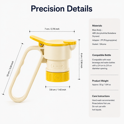 Adjustable Bottle Pourer Spout with Handle