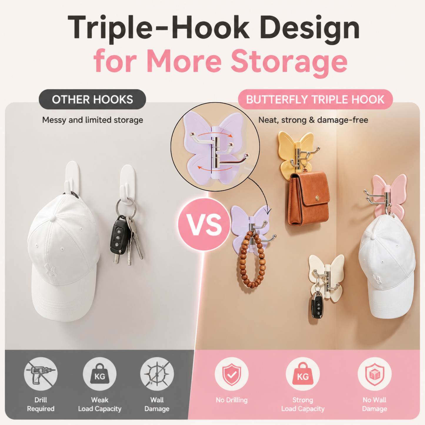 Butterfly Triple Hook