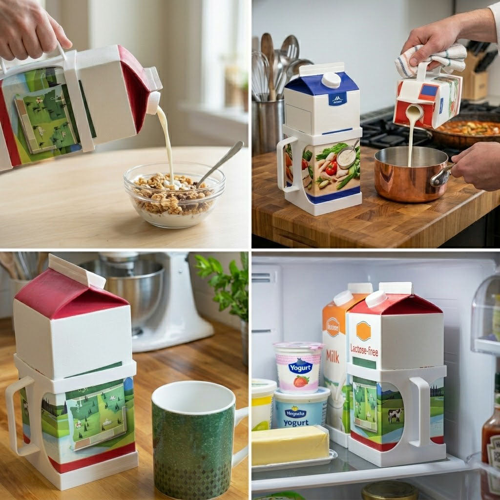 Half Gallon Milk, Juice, or Beverage Carton Holder