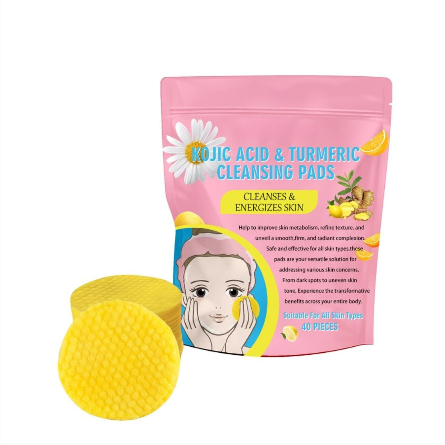 Turmeric & Kojic Acid Cleansing Pads PRO