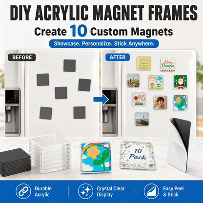 DIY Acrylic Magnet Frames (10pcs)