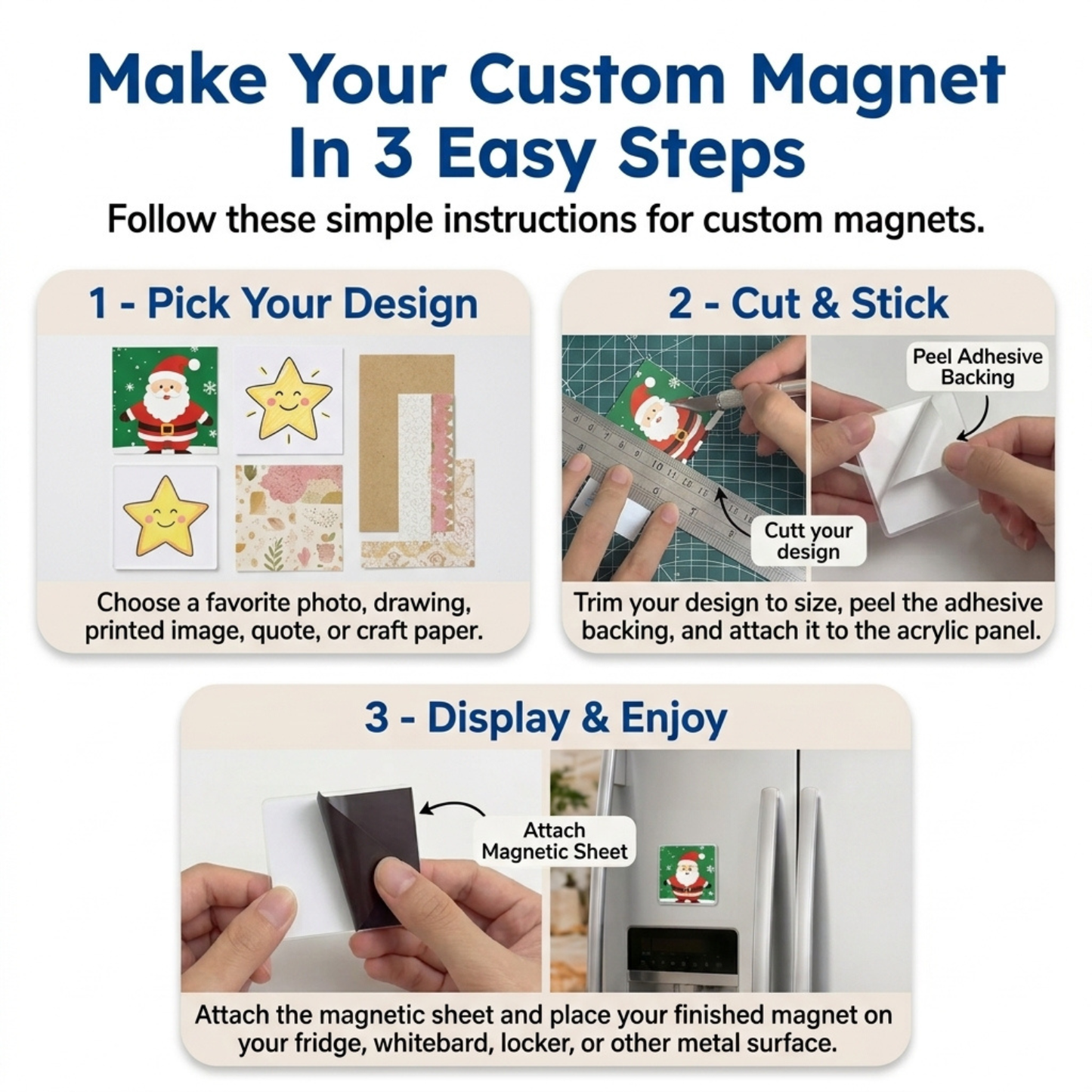 DIY Acrylic Magnet Frames (10pcs)
