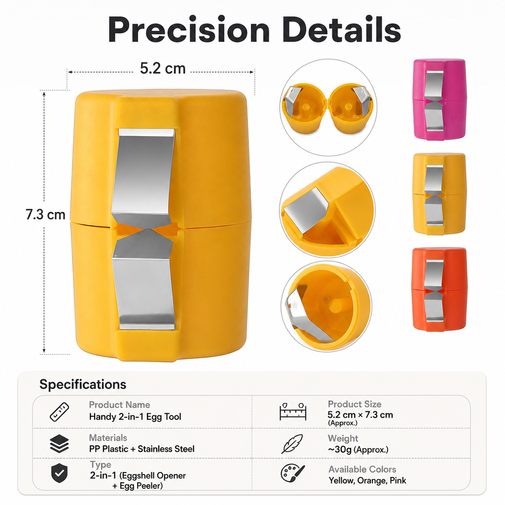 🔥Last Day Buy 1 Get 1 Free🥚Crack And Separate Eggs With Less Mess - Handy 2-in-1 Egg Tool
