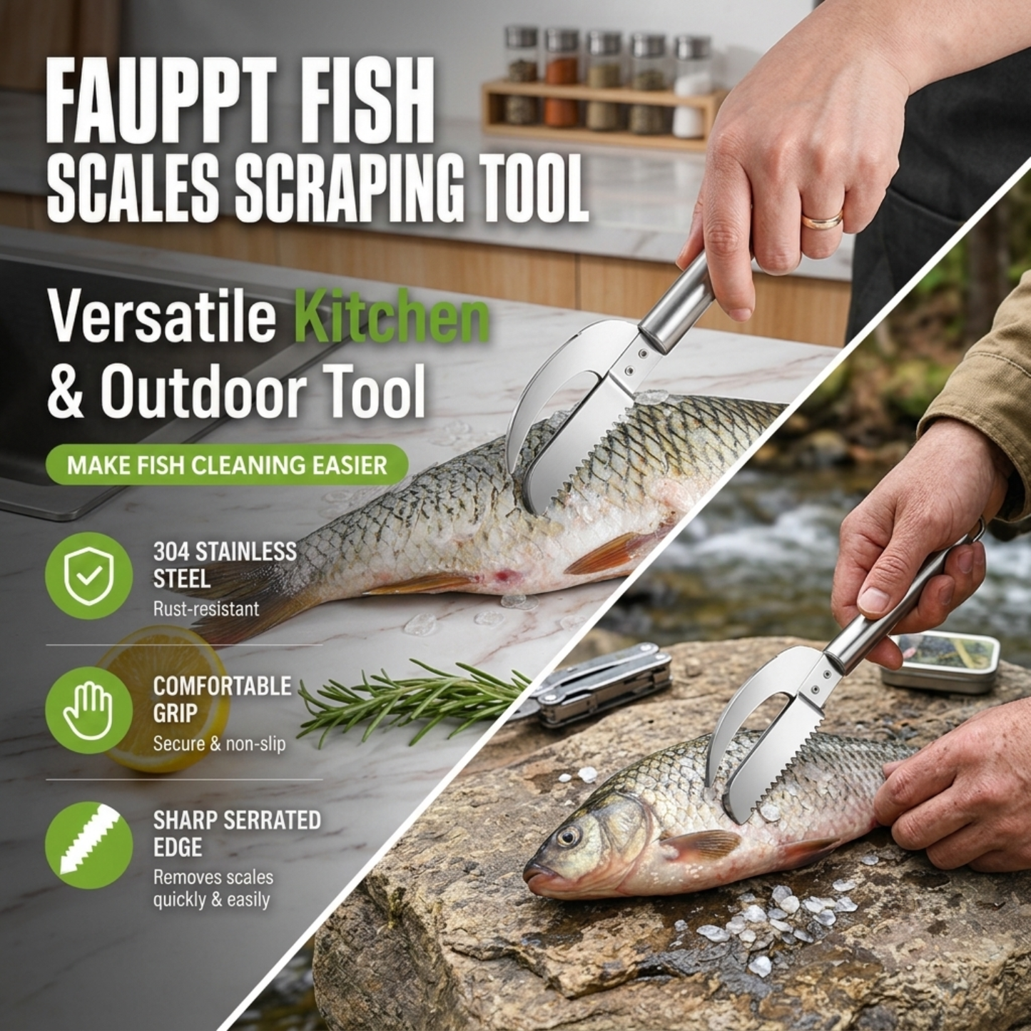 Fauppt Fish Scales Scraping Tool