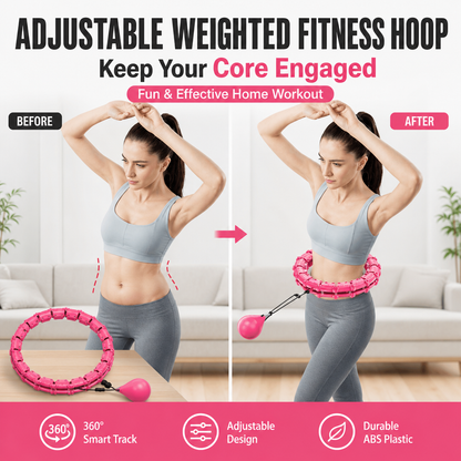 Adjustable Weighted Fitness Hoop