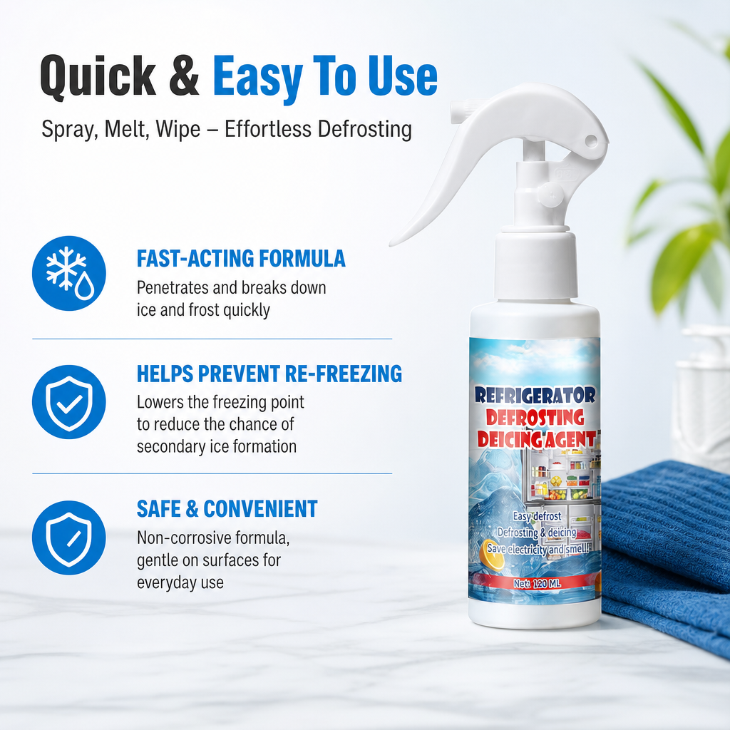 Ice Melting Spray - Safe and gentle & Fast defrosting