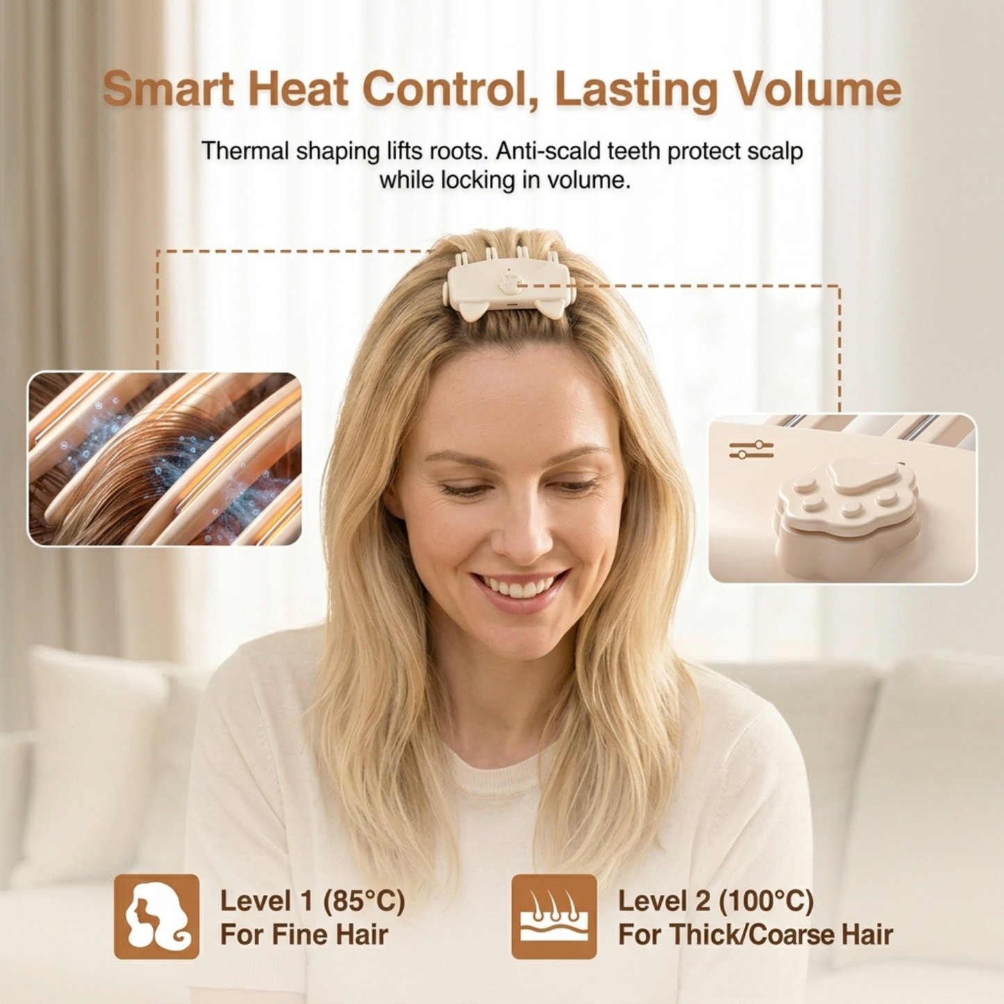 Wireless Heated Volumizing Root Lift Clip