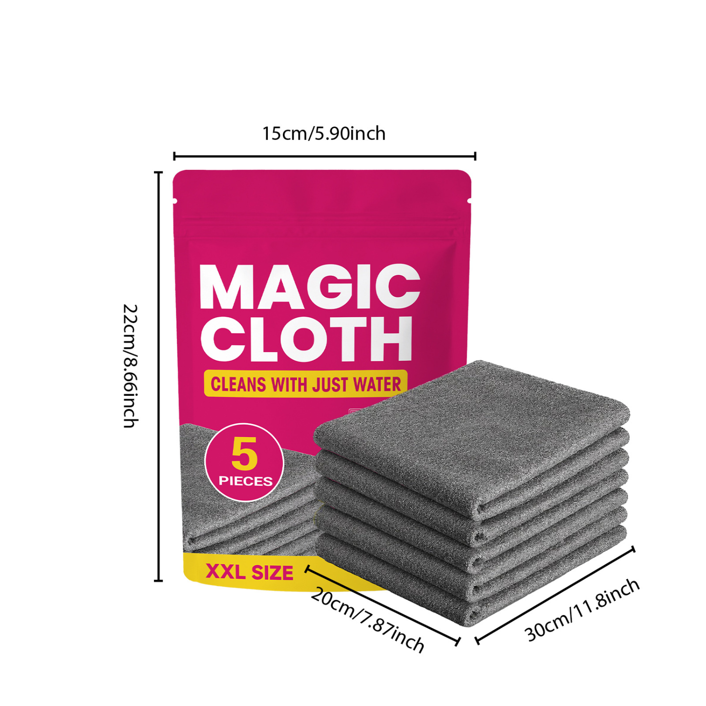 Magic Cleaning Cloth (5-Pack)