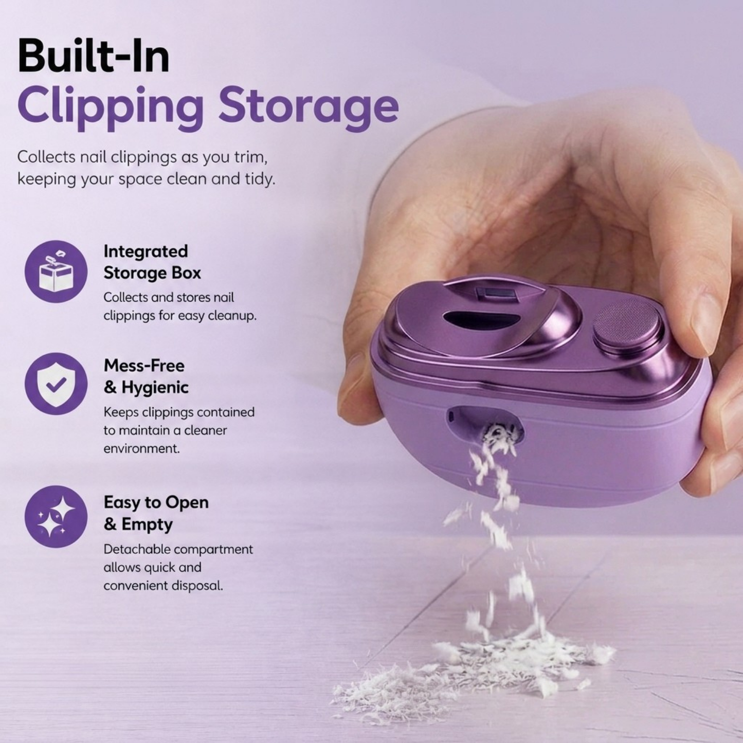 2-in-1 Smart Electric Nail Clipper & Polisher