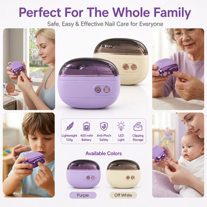 2-in-1 Smart Electric Nail Clipper & Polisher