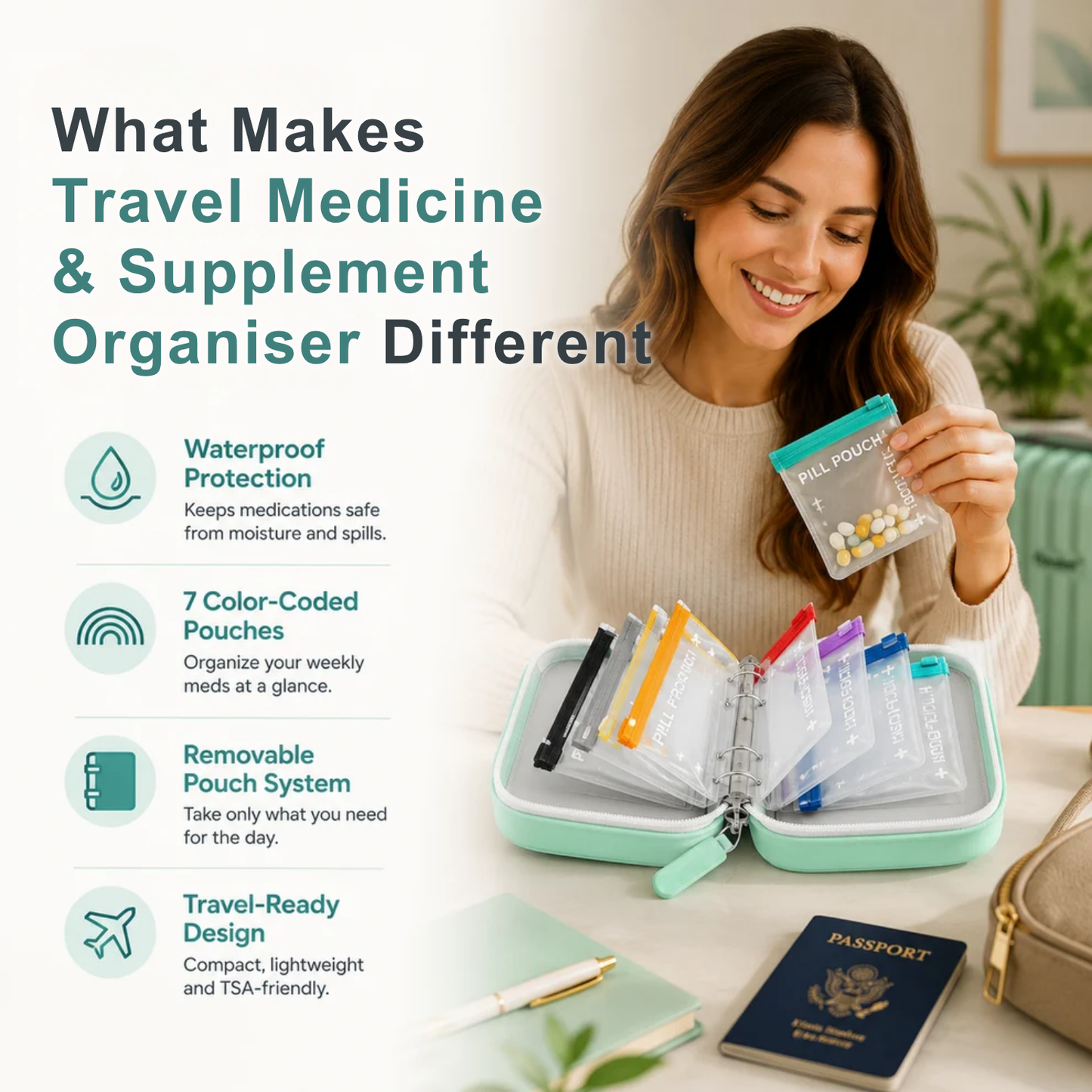 Travel Medicine & Supplement Organiser