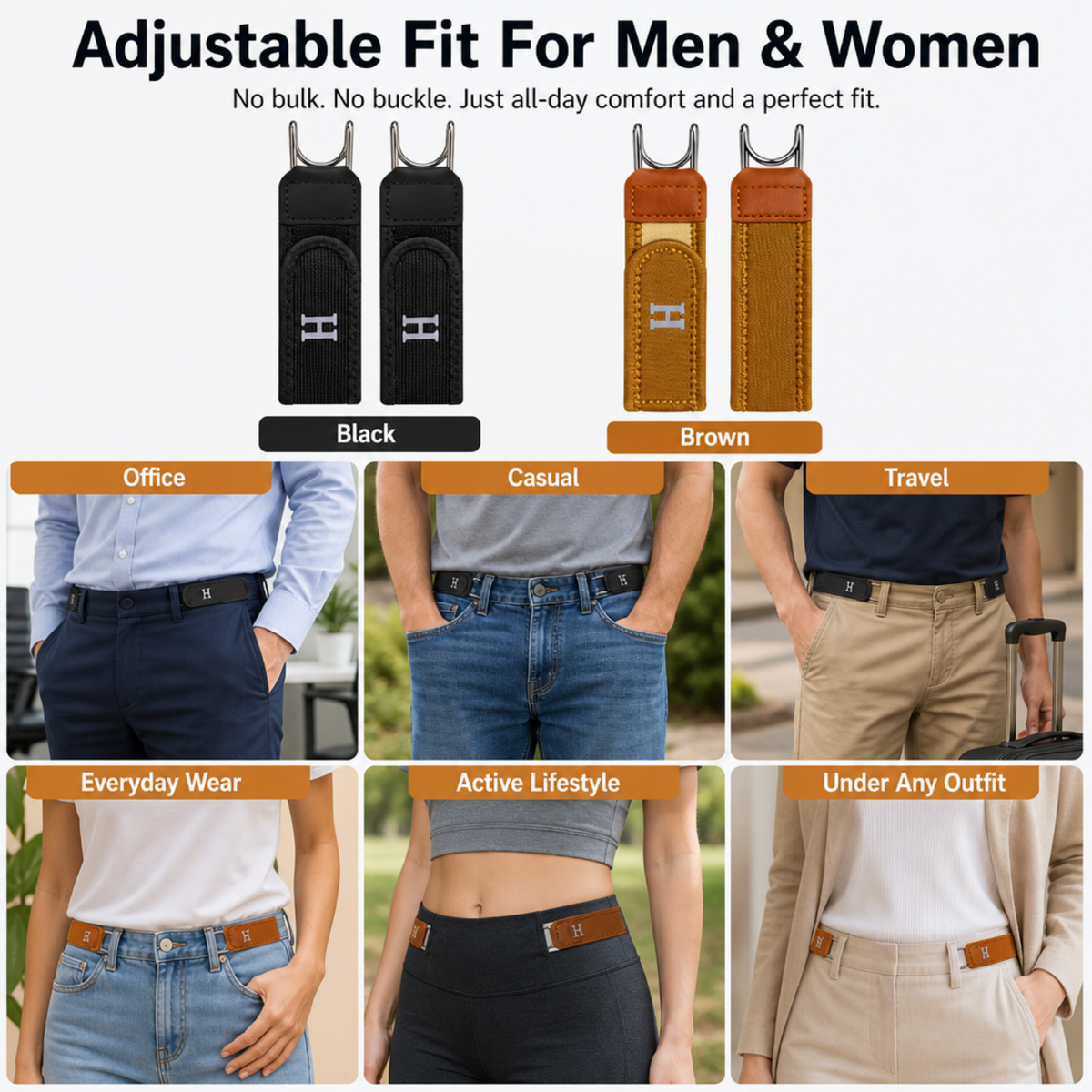No Show Invisible Belt for Men & Women