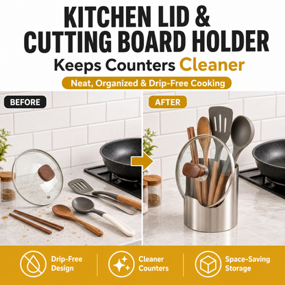Kitchen Lid & Cutting Board Holder