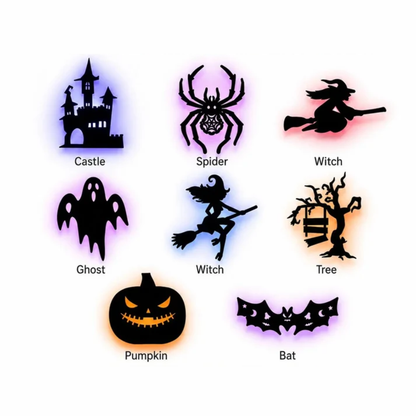 Halloween LED Silhouette Wall Light Stickers