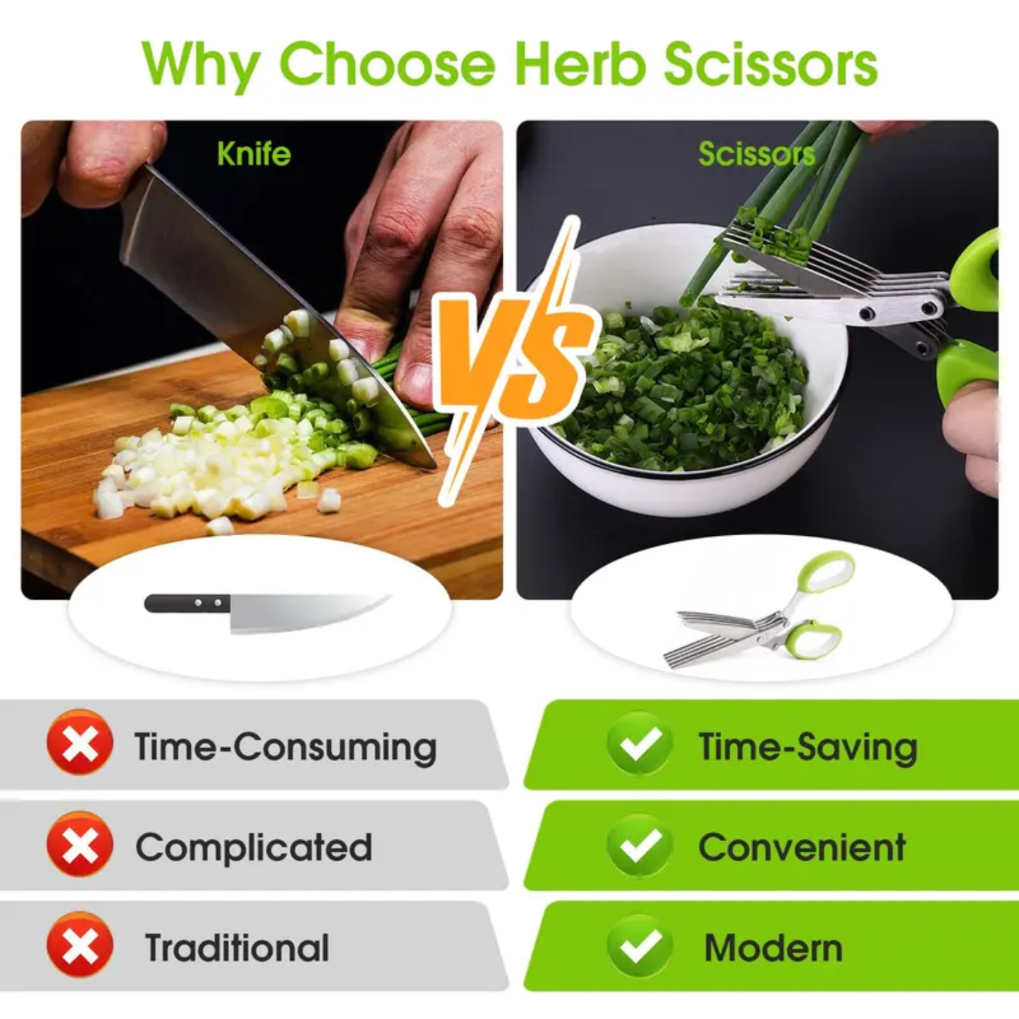 5-Blade Herb & Scallion Kitchen Scissors