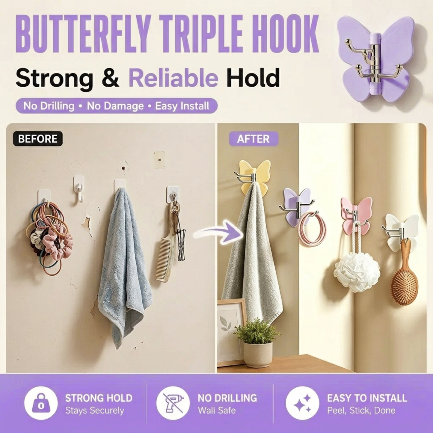 Butterfly Triple Hook PRO