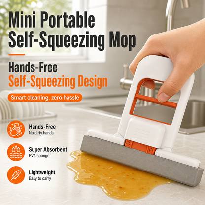 Mini Portable Self-Squeezing Mop