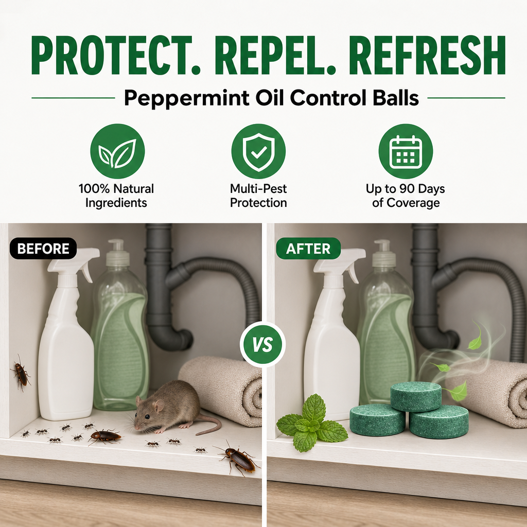 Rodent Repellent − 100% Natural (for Indoor Outdoor Use, Garden & Home, Family & Pet Safe)