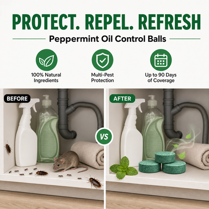 Rodent Repellent − 100% Natural (for Indoor Outdoor Use, Garden & Home, Family & Pet Safe)