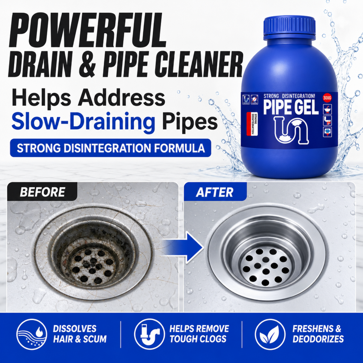 Powerful Drain & Pipe Cleaner
