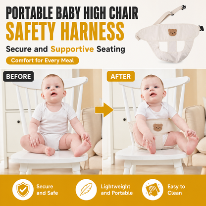 Portable Baby High Chair Safety Harness