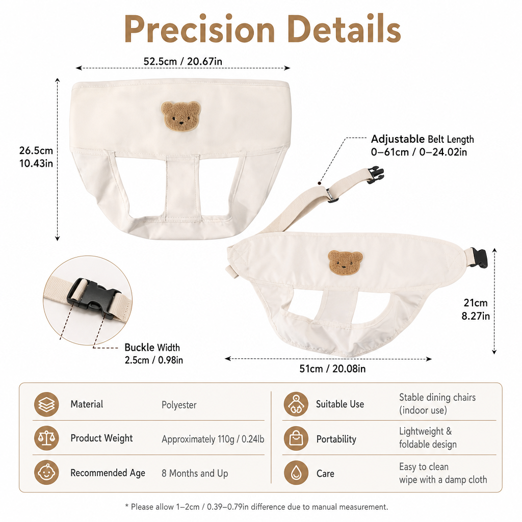 Portable Baby High Chair Safety Harness