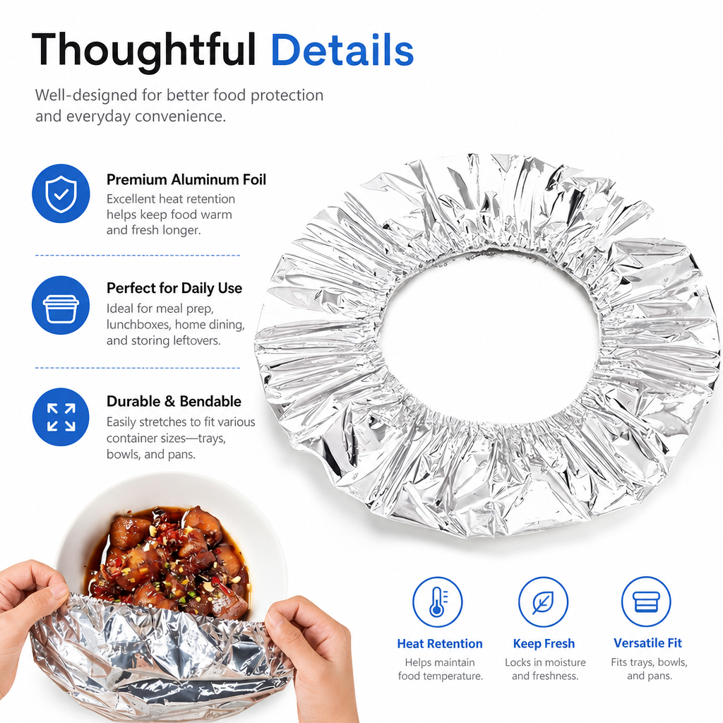 Reusable Aluminum Foil Food Covers (20 PCS) PRO