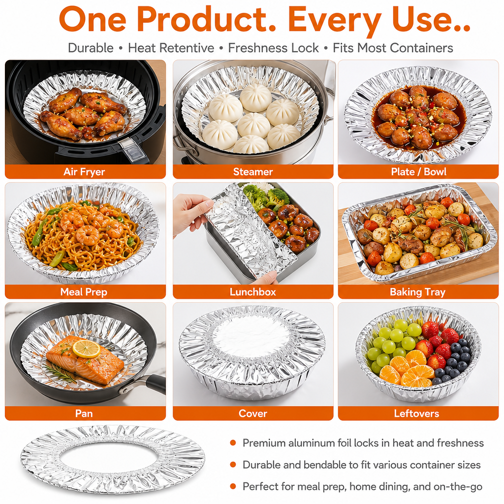 Reusable Aluminum Foil Food Covers (20 PCS) PRO
