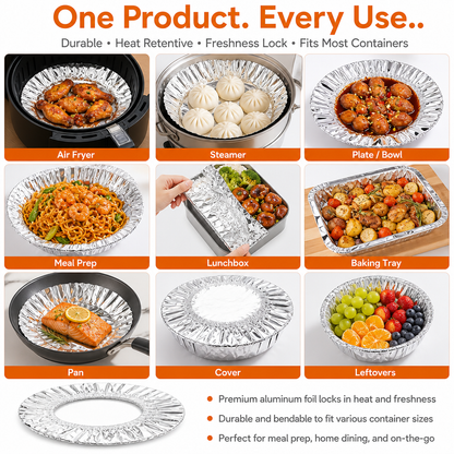 Reusable Aluminum Foil Food Covers (20 PCS) PRO